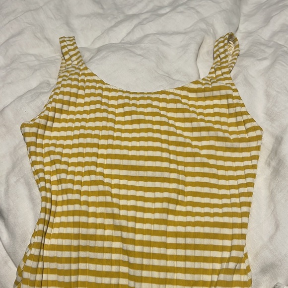 Scoop Back neck solid and striped one piece - Picture 2 of 3